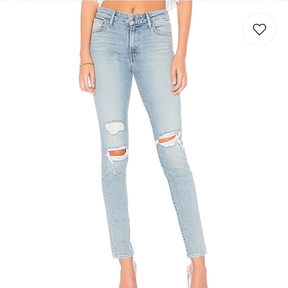 Levi's Denim - LEVI'S 721 HIGH RISE SKINNY JEANS IN WORN AND TORN